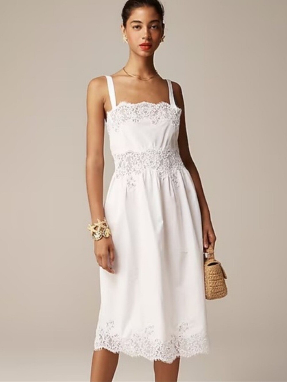 J.CREW Philomena Dress In Cotton Poplin